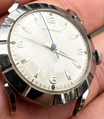 Vintage Wittnauer rare mid century mcm rare bezel 1950s 17 jewel All steel as is - Image 1 of 4