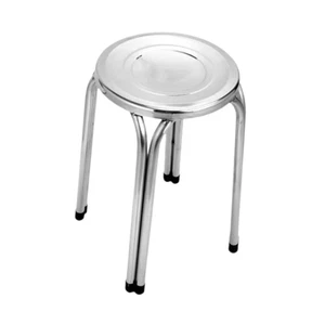 Stacking Stool Stainless Steel Metal Stool for Garden Office Indoor Outdoor - Picture 1 of 30
