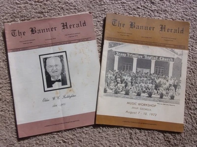 TWO Rare 70s Jesup GA Magazines Banner Herald Primitive Baptist Pilgrim's Banner - Image 1 of 4