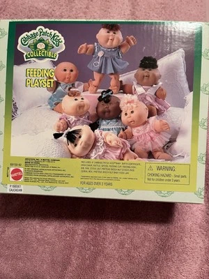 Juego de alimentación coleccionable Mattel 1997 Cabbage Patch Kids NUEVO sellado caucásico Foto 1 de 4