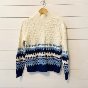 St. John’s Bay | Damen Mock Neck Fair Isle Winter Pullover Gr. Medium - Bild 1 von 7