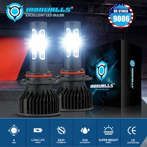 4-sides HB4 9006 LED Headlight Bulbs Kit Low Beam 6000K Super White 2000000LM 2x - Picture 1 of 13