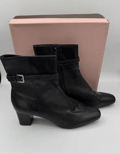 Bandolino BDDALIA Damen schwarze Lederstiefeletten Größe 11. - Bild 1 von 9