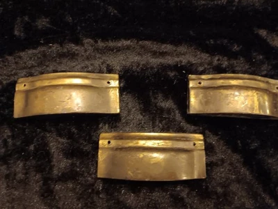 Juego De Colección De 3 Tiradores De Cajón Archivador De Metal Cuadrado Dorado Recuperado Foto 1 de 4