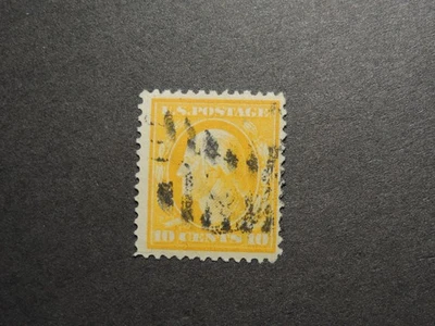 Estampilla de Estados Unidos Scott # 381 Washington 10 C Perf 12 elegante cancelación fina Foto 1 de 4