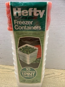 Vintage kräftige 10 Ein Pint Mehrzweck Kunststoff Gefrierschrank Behälter Neu Versiegelt - Bild 1 von 6