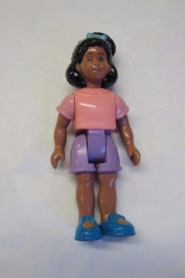 Little Tikes Grand Mansion Dollhouse African American Sister Girl In Pink Shirt - Image 1 of 2
