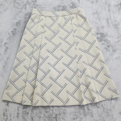 Falda Jantzen vintage años 70 para mujer S beige negra plisada geométrica línea A preppy Foto 1 de 4