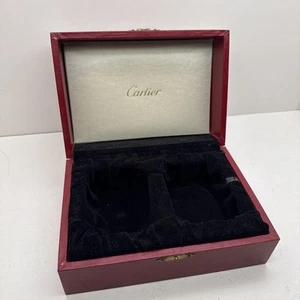 Vintage Cartier Box Velvet Watch Presentation Glass Double Case 7.5x5x3.5” - Picture 1 of 8