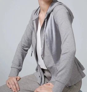 White House Black House WKND grau durchgehender Reißverschluss Kapuze Sportjacke Taschen Gr. M - Bild 1 von 10