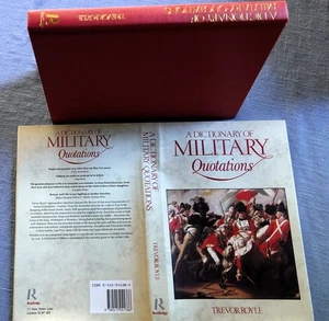 A DICTIONARY OF MILITARY QUOTATIONS BY TREOR ROYLE 1990 HC/DJ 1st. Ed - Picture 1 of 6