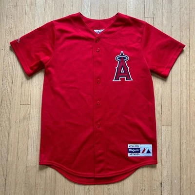 Youth Baseball Jersey Anaheim Angeles Size Large Majestic Made USA - Image 1 of 4