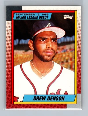 Drew Denson (RC) Atlanta Braves #30 1989 Topps Major League Debut Baseball Card - Image 1 of 2