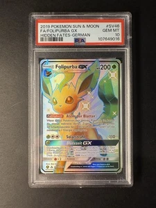 Pokemon Foliourba GX Shiny Holo SV46/SV94 Hidden Fates PSA 10 Gem Mint German - Picture 1 of 2
