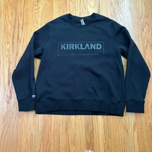 Kirkland komplett schwarz Rundhalsausschnitt Sweatshirt Herren Größe Large Marke Costco - Bild 1 von 5