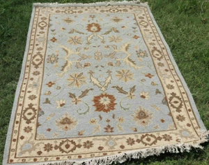 Modern Sumak Tribal Turkish Soumak Navajo Kilim Hand-Woven Large Area Rug 4x6 ft - Picture 1 of 6