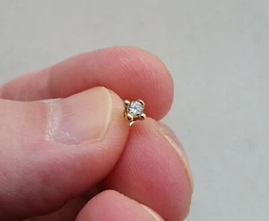 ORECCHINO Earring (singolo) Punto luce Oro Giallo 18kt con Zircone ct. 0,10 - Bild 1 von 8