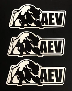 3-Pack AEV American Expedition Vehicles Black CLEAR Decals Stickers 5" x 2.5" - Picture 1 of 2