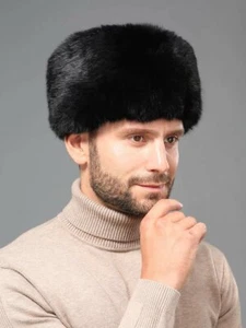 100% Real Rabbit Fur Hat Thicken Winter Warm Soft Cap Outdoor Handsome Men - Picture 1 of 10