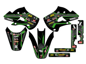 2002-2009 KLX 110 PODIUM Black Senge Graphics Kit Compatible with Kawasaki - Picture 1 of 10