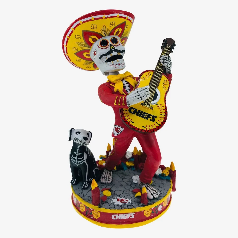 Kansas City Chiefs Day Of The Dead Candle Base Bobblehead FOCO MIB/# 114/221