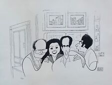 AL HIRSCHFELD SEINFELD CAST FINALE Plate Signed Limited Edition Lithograph Art