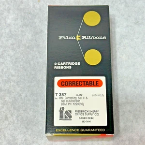 Ibm Selectric Typewriter Correctable Film Ribbon 1299095 ~ Black ~ 2 In Box - Picture 1 of 2