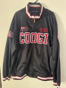 Vintage COOGI Track Jacket Full Zip Black Black Men’s Size 3XL - Picture 1 of 12