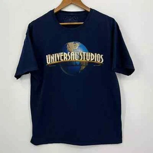 Universal Studios T-Shirt Men's L Navy Blue Short Sleeve Crew Neck Logo Cotton - Picture 1 of 8