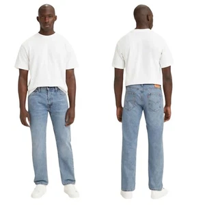 Jeans Levi's 505 regular fit dritto elasticizzato zip fly uomo 36 x 31 usato - Foto 1 di 7