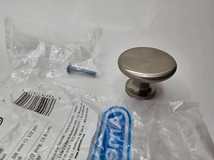 (QTY 8) Amerock BP29115G10 MushroomCabinet Knob Satin Nickel 1-1/2" - Picture 1 of 9