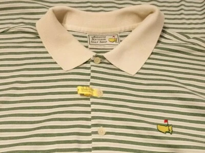 Masters Collection Men's 60's 2-ply Mercerized Polo Shirt Sz Large Striped Foto 1 de 4