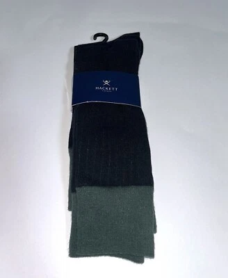 Hackett Men’s Socks 3 Pack Dress Black Green One Size Cotton Mix London Formal - Image 1 of 4