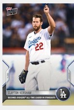 2022 Topps NOW CLAYTON KERSHAW- Record ALL TIME K'S LEADER LA DODGERS- PR 2811