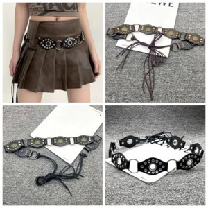 Korean Style Y2K Hollow Waistband Pu Waistbands Dress Decoration - Picture 1 of 15