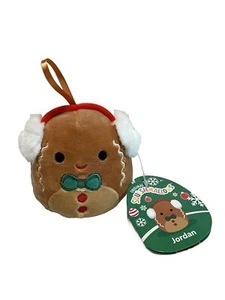 Squishmallows Jordan Lebkuchen Plüsch Ornament KellyToy Weihnachtsdekoration 4 Zoll - Bild 1 von 4