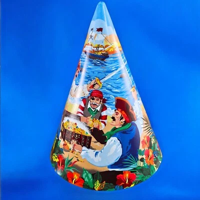 VTG Paper Birthday Party Hats Treasure Island Pirates Sword Ships 60s Lot READ - Image 1 of 4