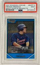 2007 Bowman Chrome Freddie Freeman Draft Picks And Prospects Psa 9 BDPP12 Braves