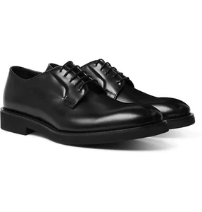$750 PAUL SMITH Ludlow Polished-Leather Derby Shoes Black UK7 US8 - Picture 1 of 8