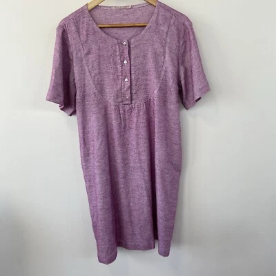 Paula Janz Germany Pink Linen Blend Knee Length Maternity Dress Size M - Image 1 of 4