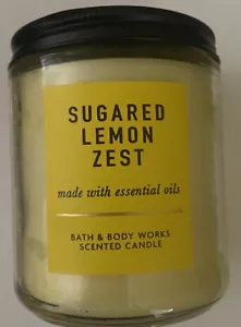 Weiße Scheune BAD UND KÖRPER FUNKTIONIERT 1-DOCHTKERZE 7 OZ Limoncello ätherische Öle - Bild 1 von 5