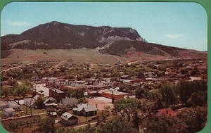 Vintage Wyoming WY Postcard Sundance City and Sundance Mountain Wide View - Picture 1 of 4