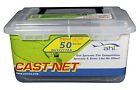 Fish Casting Net 3/8 Mesh Catch Bait Easy Throw 3' Net = 6' Diameter