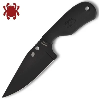 Spyderco Fred Perrin Subway Bowie Fixed Blade Black LC200N Black FRN FB48PBBK - Image 1 of 3