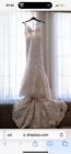 Champagne Lace Wedding Dress With Cathedral Veil