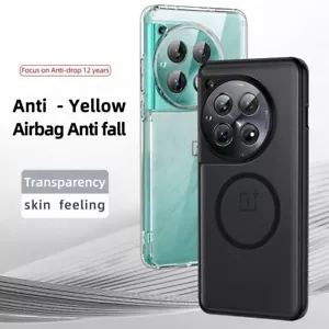 For OnePlus 12, Luxury Crystal Transparent Clear Anti-Yellow Bayer Cover Case - Picture 1 of 15