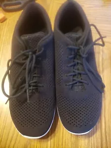 LL Bean Women Shoes Summer Stretch Knit Lace Up Lightweight Black Sz 10 - Picture 1 of 3