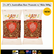 2 x JC's Australian Raw Peanuts w/ Skin No artificial colours or flavours 500g