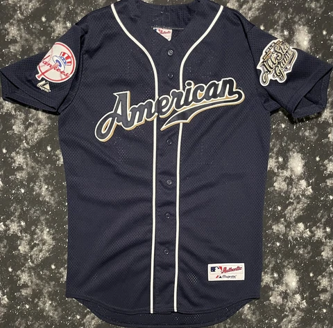 Vintage Majestic 2002 MLB All Star Game New York Yankees Alfonso Soriano Jersey Cover