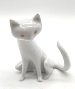 Hermoso gato pequeño HOLLOHAZA PORCELANA Porcelana Hungría 8,5 cm - Imagen 1 de 7